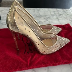 CHRISTIAN LOUBOUTIN CRYSTAL HEELS